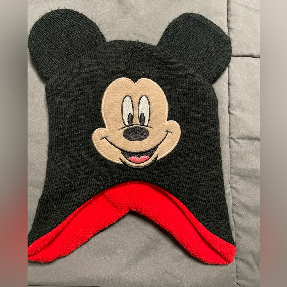 Mickey Mouse Knit & Fleece Beanie Hat Toddler